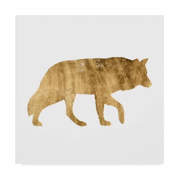 Trademark Fine Art 'Brushed Gold Animals IV' Canvas Art by Grace Popp