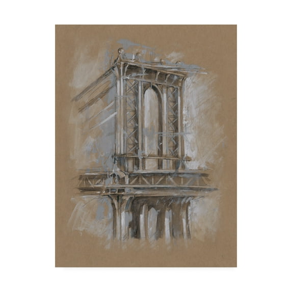 Trademark Fine Art 'Brushwork Architecture Study IV' Canvas Art by Ethan Harper