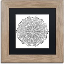 Trademark Fine Art "Bubbles Mandala" Canvas Art by Kathy G. Ahrens, Black Matte, Birch Frame