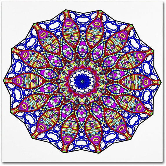 Trademark Fine Art "Bubbles Mandala Overflowing" Canvas Art by Kathy G. Ahrens