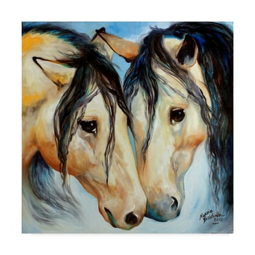 Trademark Fine Art 'Buckskin Friends' Canvas Art by Marcia Baldwin
