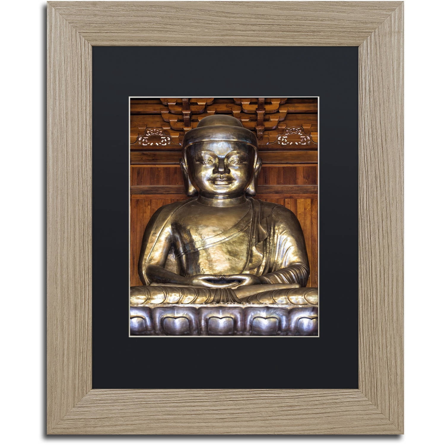 Trademark Fine Art "Buddha" Canvas Art by Philippe Hugonnard, Black Matte, Birch Frame