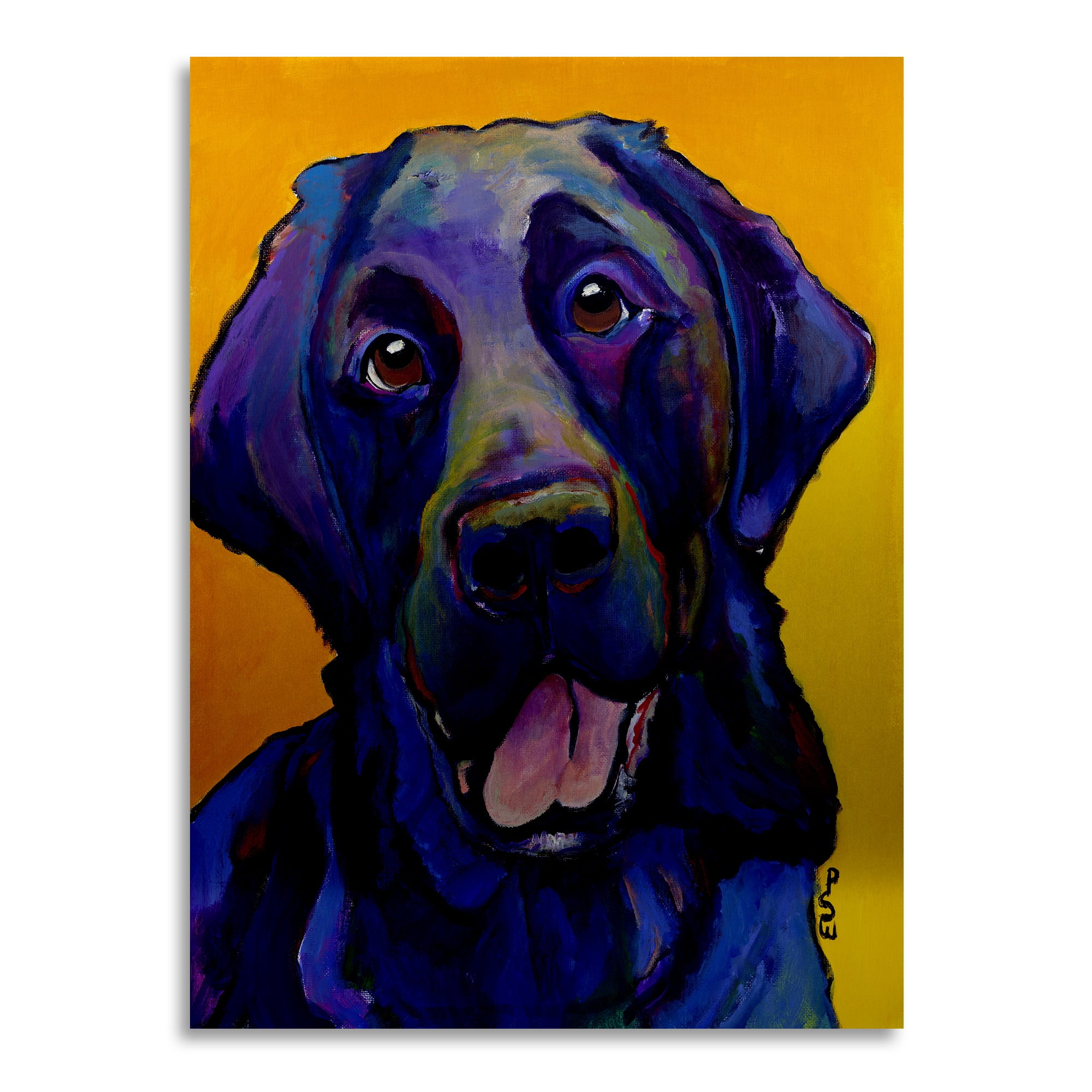 Trademark Fine Art 'Buddy' Brushed Aluminum Wall Art Art by Pat Saunders-White