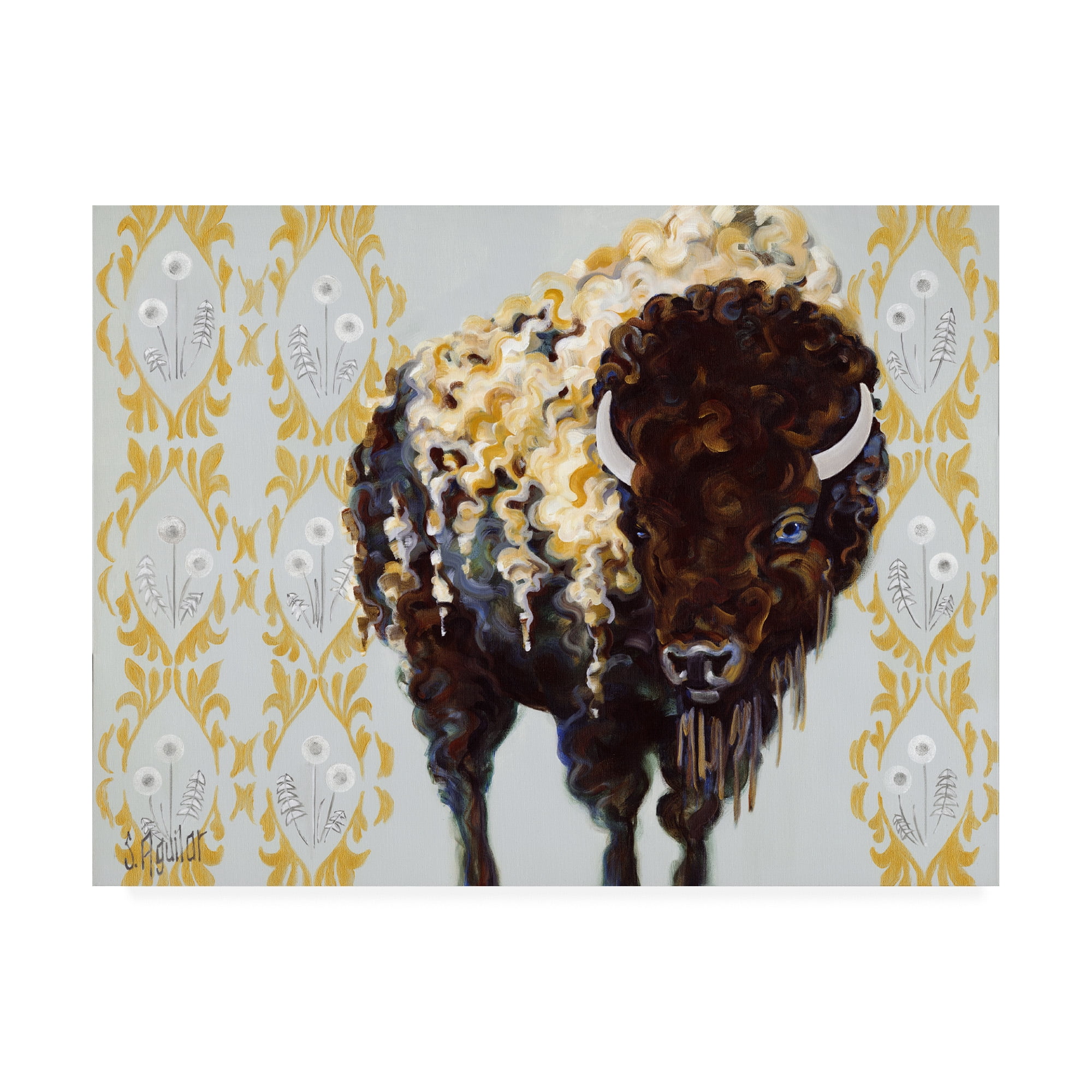 Trademark Fine Art 'Buff Diamond Pattern' Canvas Art by Stephanie Aguila