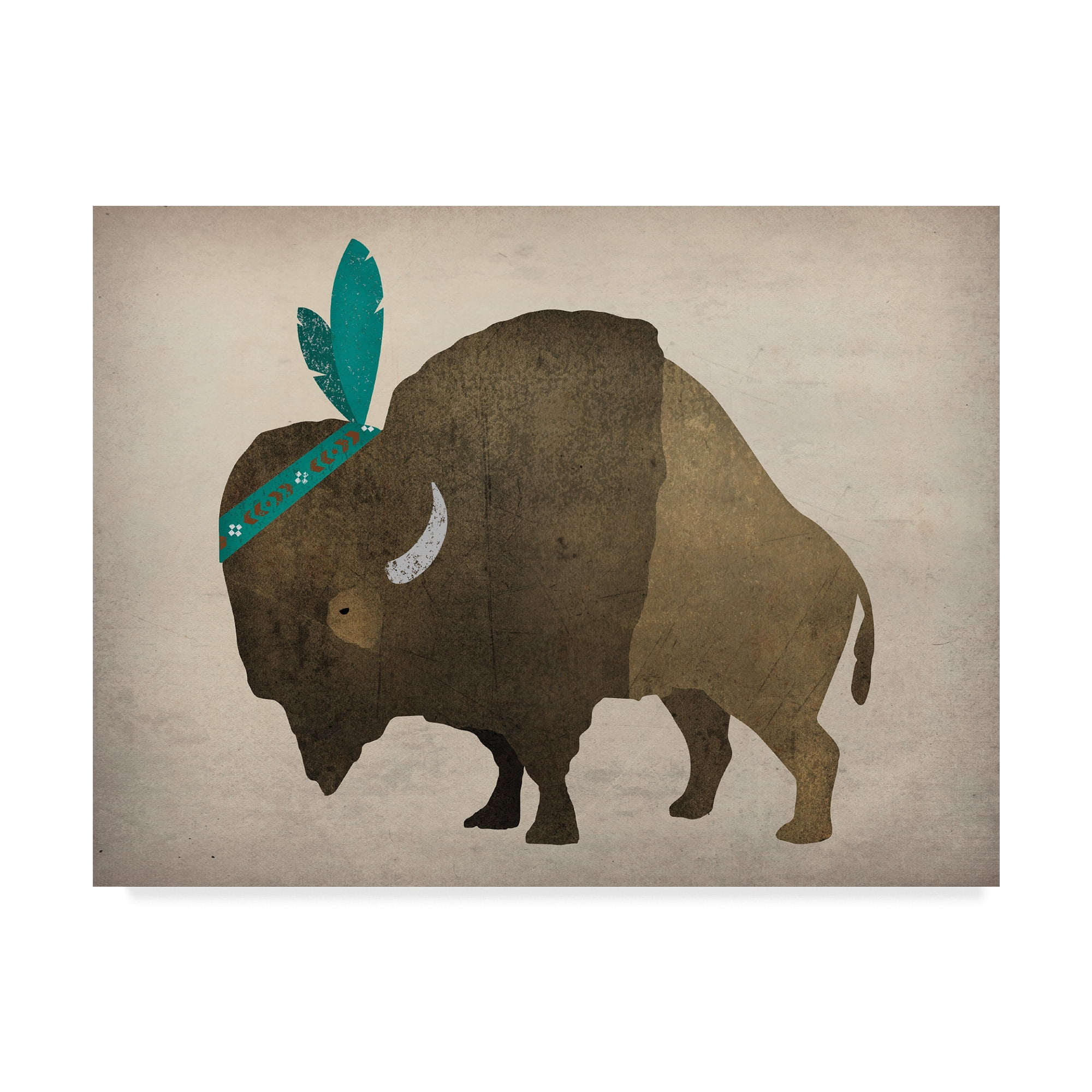 Trademark Fine Art 'Buffalo Bison III' Canvas Art by Ryan Fowler