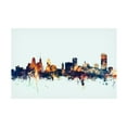 thumbnail image 1 of Trademark Fine Art Michael Tompsett Buffalo New York Skyline Blue Canvas Wall Art - 12x19, 1 of 5