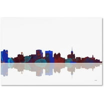 Trademark Fine Art "Buffalo New York Skyline" Canvas Art by Marlene Watson