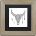 thumbnail image 1 of Trademark Fine Art 'Buffalo Skull' Canvas Art by Filippo Cardu Black Matte, Birch Frame, 1 of 4