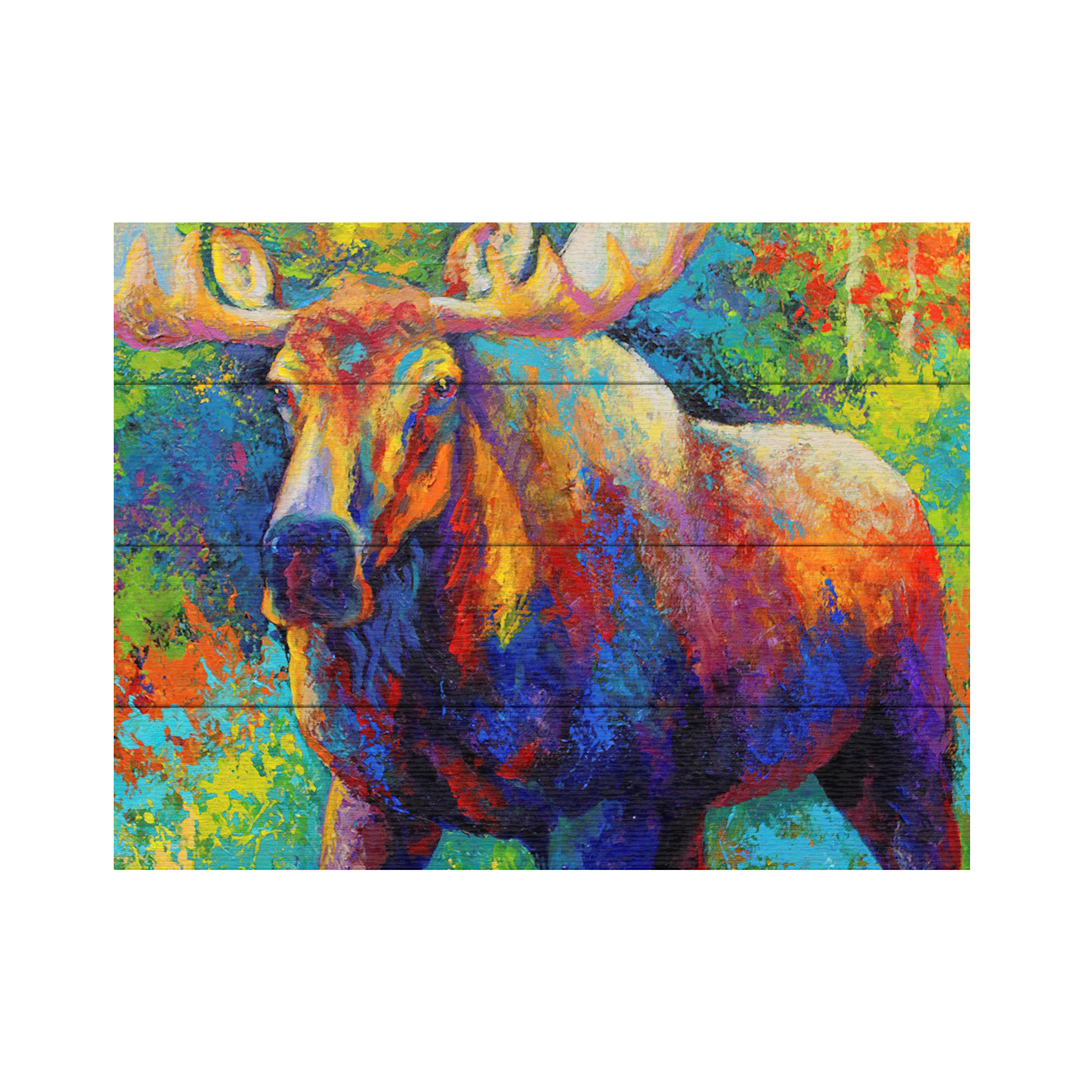 Marion Rose 'Bull Moose' Wood Slat Art
