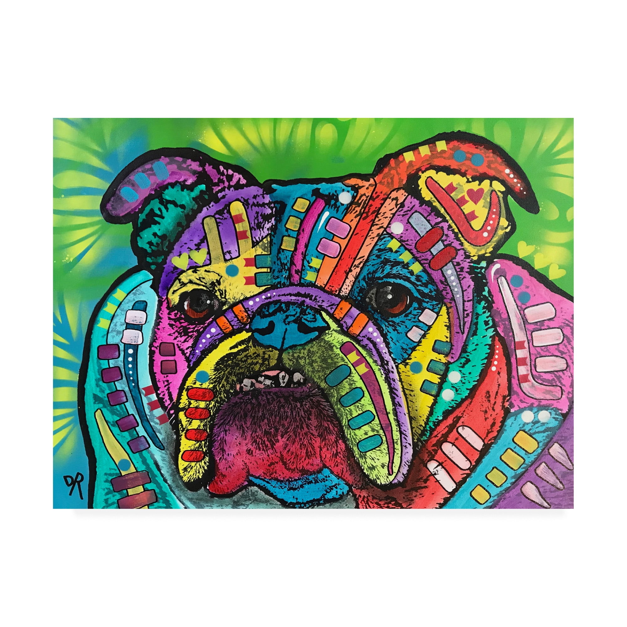 Trademark Fine Art 'Bulldog Abstract Color' Canvas Art by Dean Russo