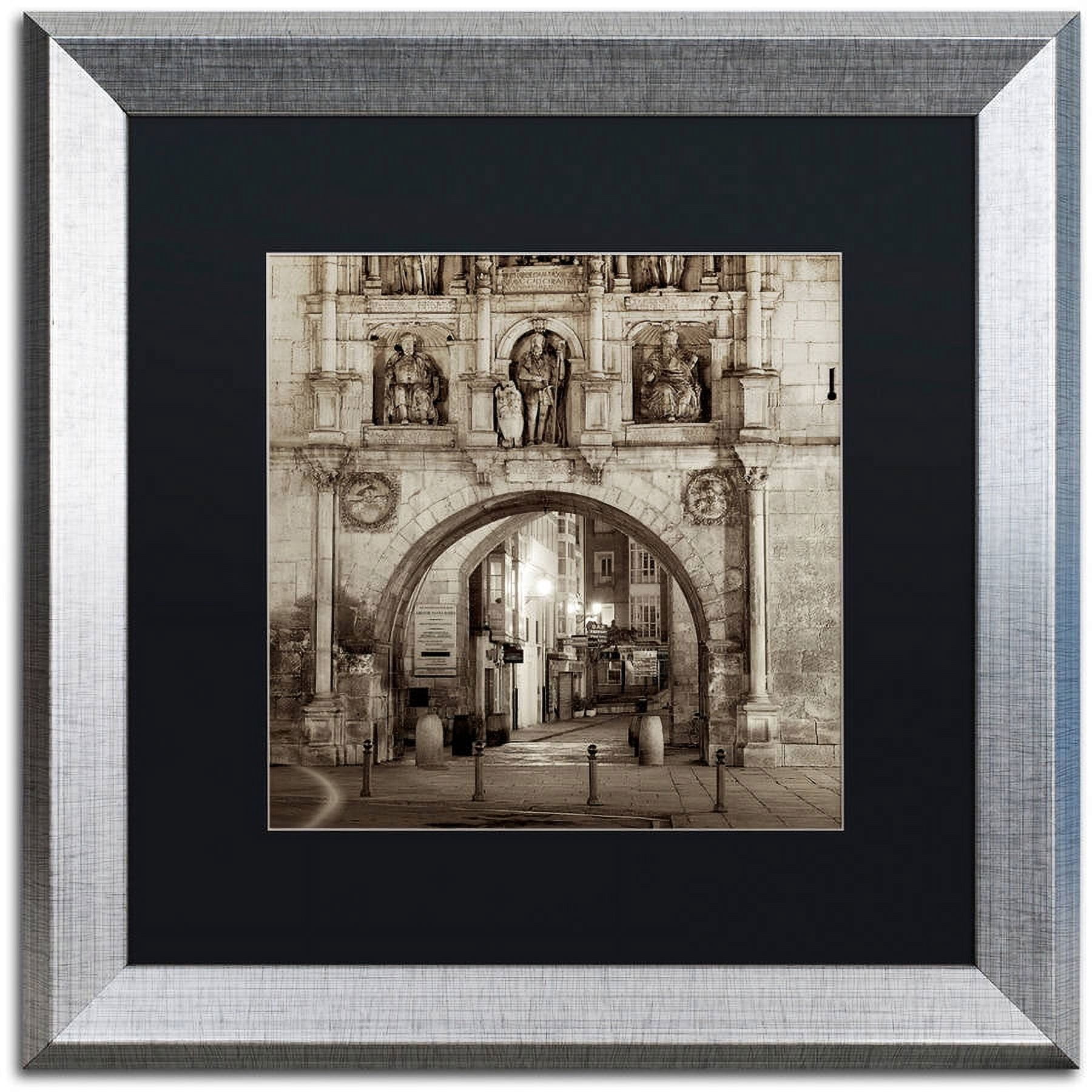 Trademark Fine Art "Burgos I" Canvas Art by Alan Blaustein, Black Matte, Silver Frame