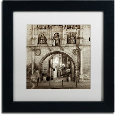 Trademark Fine Art "Burgos I" Canvas Art by Alan Blaustein, White Matte, Black Frame