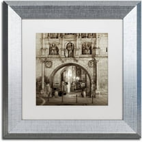 Trademark Fine Art "Burgos I" Canvas Art by Alan Blaustein, White Matte, Silver Frame