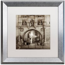 Trademark Fine Art "Burgos I" Canvas Art by Alan Blaustein, White Matte, Silver Frame