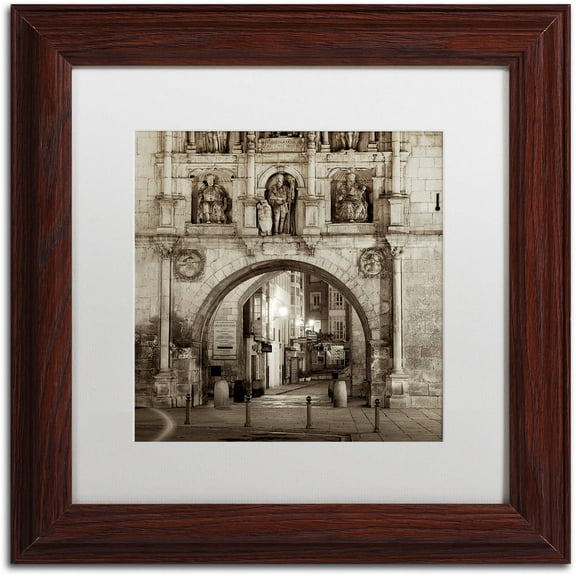 Trademark Fine Art "Burgos I" Canvas Art by Alan Blaustein, White Matte, Wood Frame