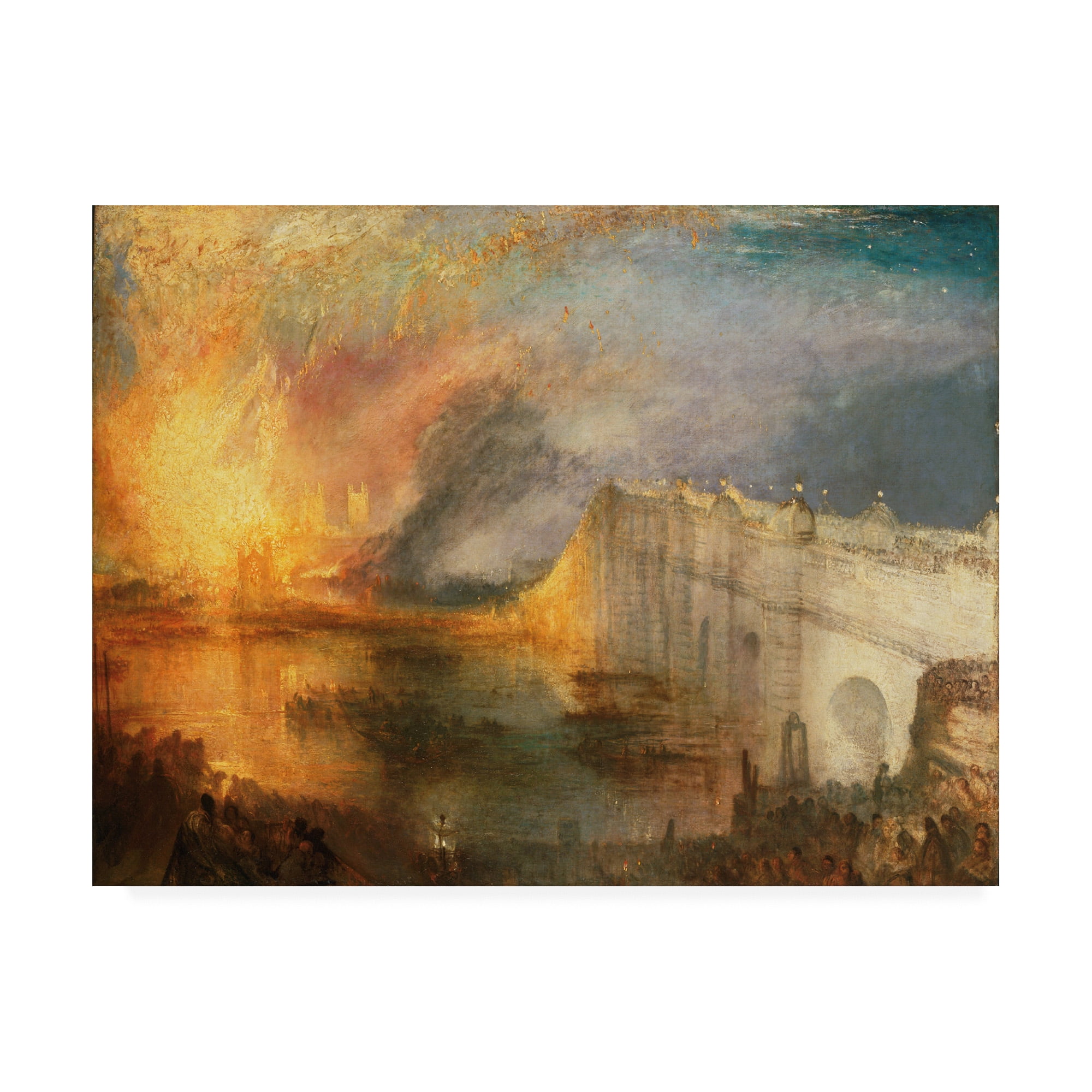 Trademark Fine Art 'Burning of the House of Lords' Canvas Art by Turner