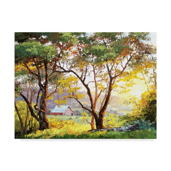 Trademark Fine Art 'Burnished Landscape' Canvas Art by Erin Dertner