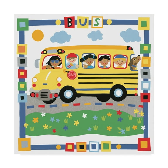Trademark Fine Art 'Bus' Canvas Art by Cheryl Piperberg