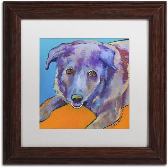 Trademark Fine Art "Butch II" Canvas Art by Pat Saunders-White, White Matte, Wood Frame