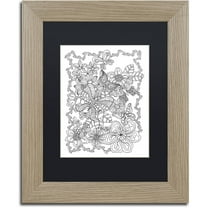 Trademark Fine Art "Butterflies" Canvas Art by Kathy G. Ahrens, Black Matte, Birch Frame