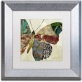 thumbnail image 1 of Trademark Fine Art "Butterfly Brocade II" Canvas Art by Color Bakery White Matte, Silver Frame, 1 of 1