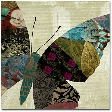 Trademark Fine Art "Butterfly Brocade IV" Canvas Art by Color Bakery