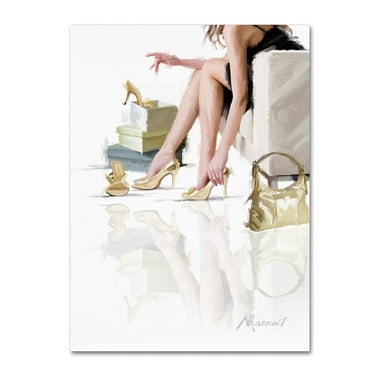 Trademark Fine Art 'Buying Shoes' Canvas Art by The Macneil Studio