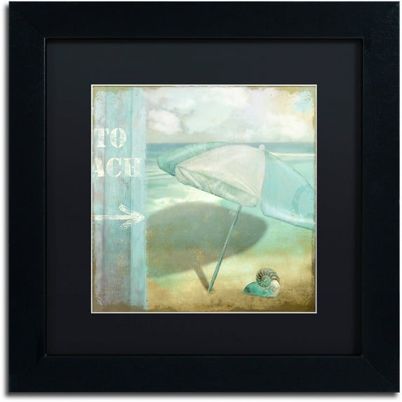 Trademark Fine Art "By the Sea II" Canvas Art by Color Bakery Black Matte, Black Frame