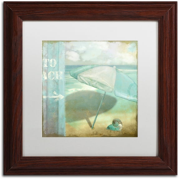 Trademark Fine Art "By the Sea II" Canvas Art by Color Bakery White Matte, Wood Frame