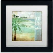 Trademark Fine Art "By the Sea III" Canvas Art by Color Bakery White Matte, Black Frame