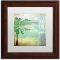 Trademark Fine Art "By the Sea III" Canvas Art by Color Bakery White Matte, Wood Frame