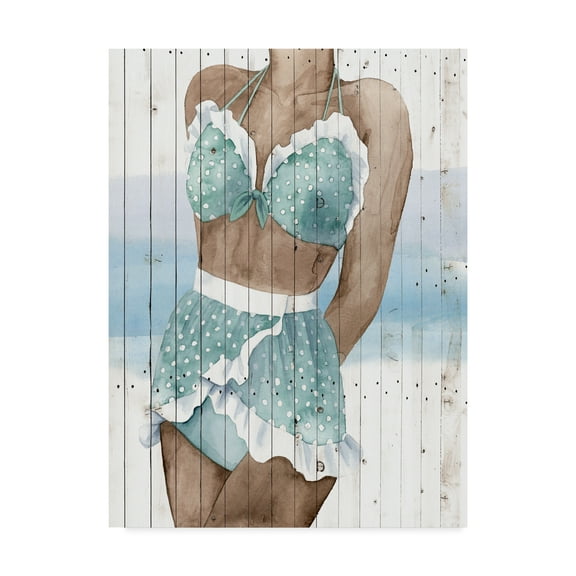 Trademark Fine Art 'Bygone Bathers I' Canvas Art by Grace Popp