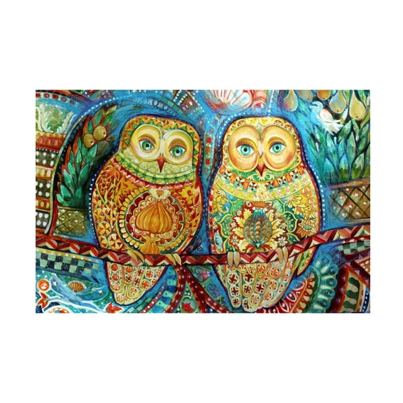 Trademark Fine Art 'Byzantine Owls' Canvas Art by Oxana Ziaka