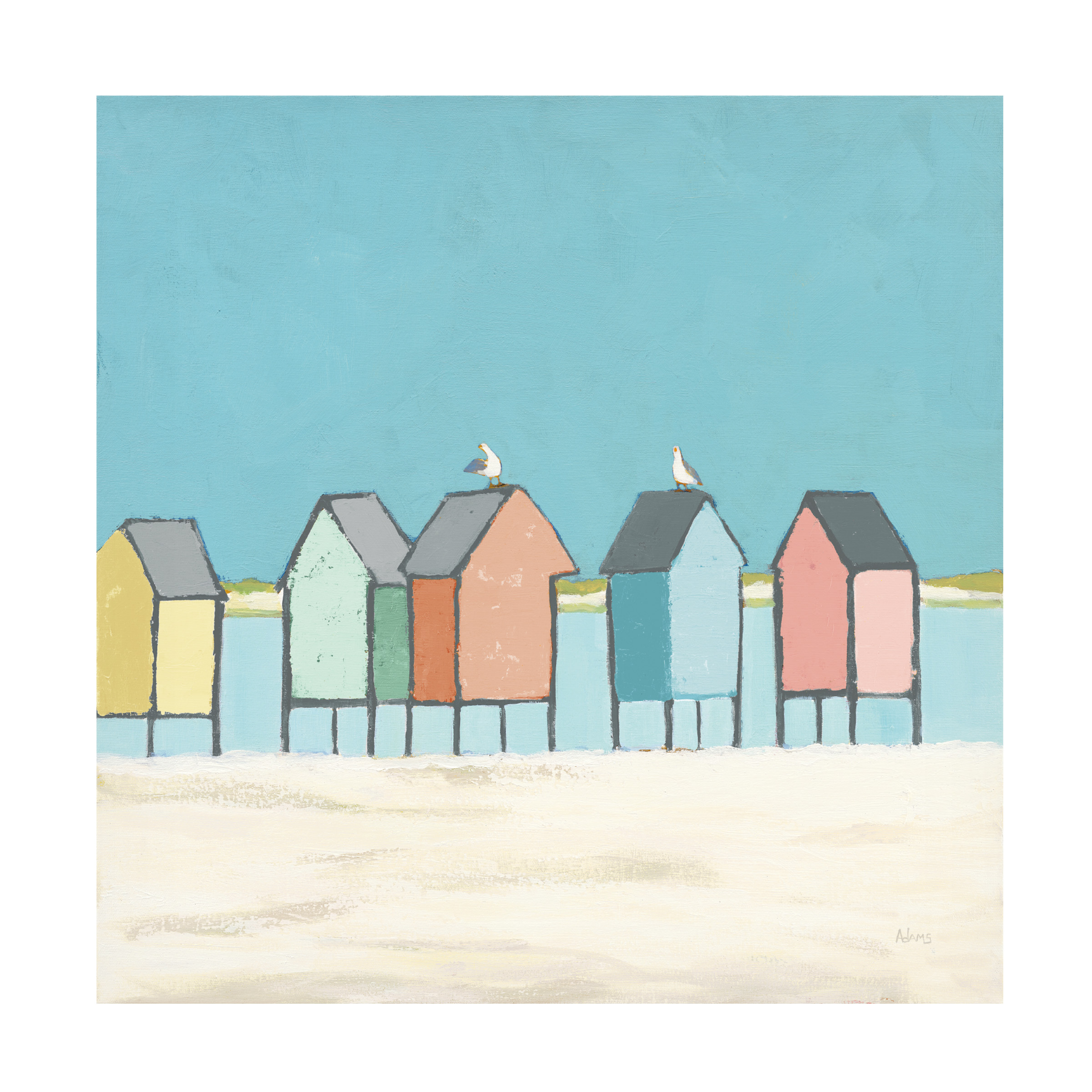 Trademark Fine Art 'Cabanas II Pastel' Canvas Art by Phyllis Adams