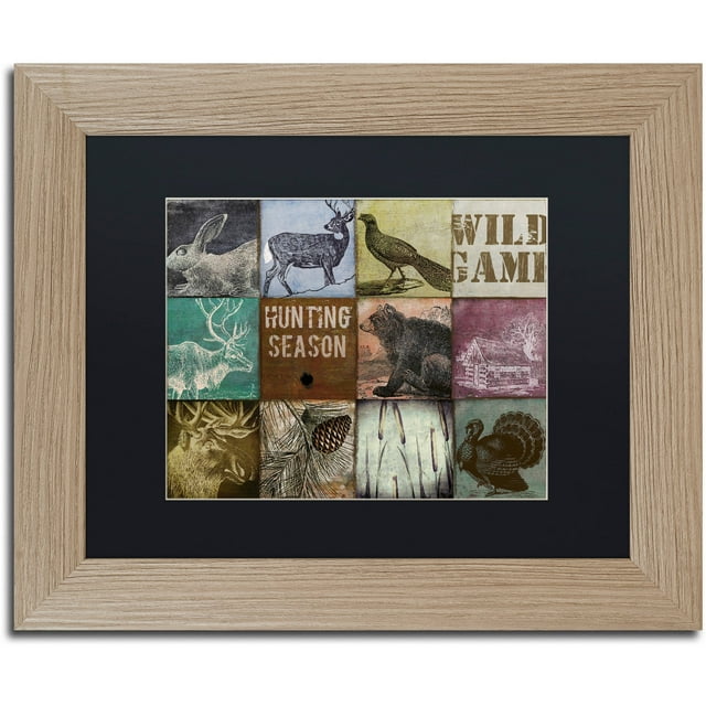 Trademark Fine Art "Cabela Hunting Season 12" Canvas Art by Color Bakery Black Matte, Birch Frame