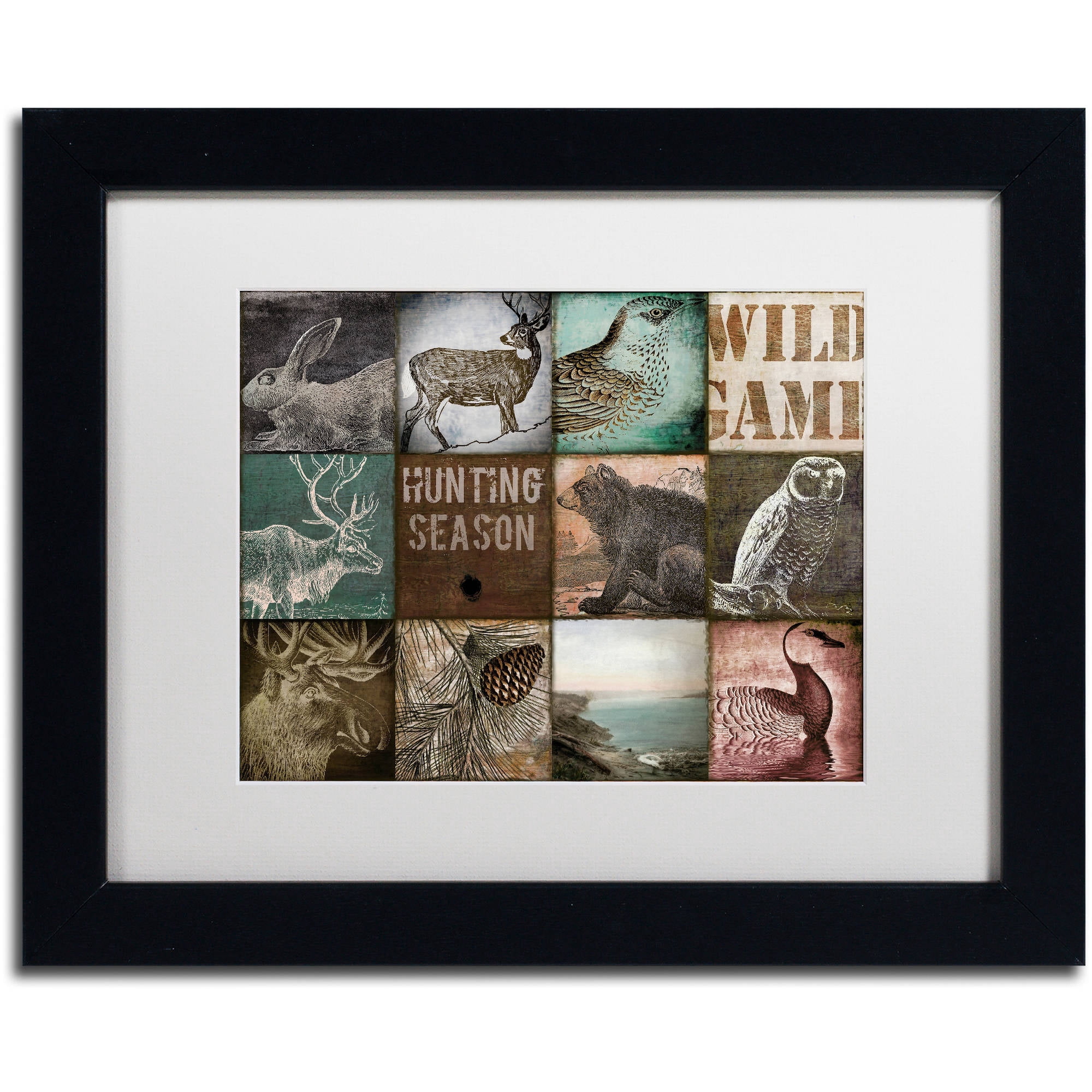 Trademark Fine Art "Cabelas" Canvas Art by Color Bakery White Matte, Black Frame