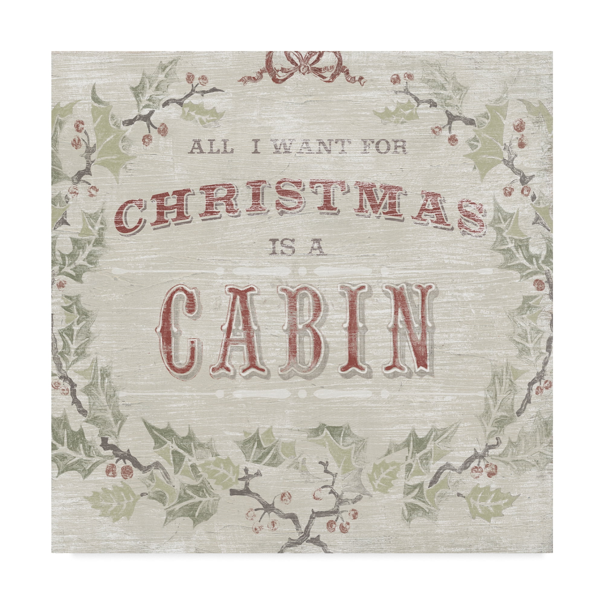 Trademark Fine Art 'Cabin Christmas IV' Canvas Art by June Erica Vess