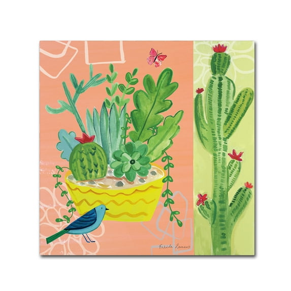 Trademark Fine Art 'Cacti Garden IV' Canvas Art by Farida Zaman