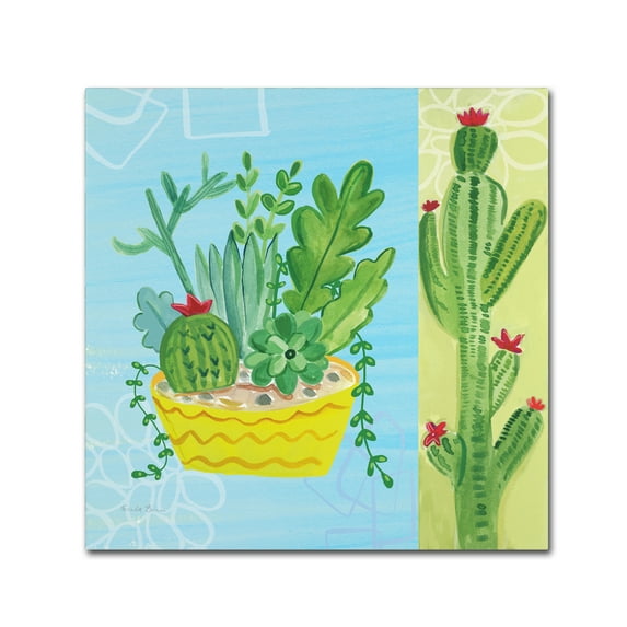 Trademark Fine Art 'Cacti Garden IV no Birds' Canvas Art by Farida Zaman