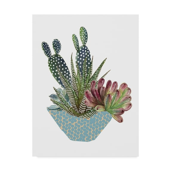 Trademark Fine Art 'Cactus Arrangement I' Canvas Art by Melissa Wang