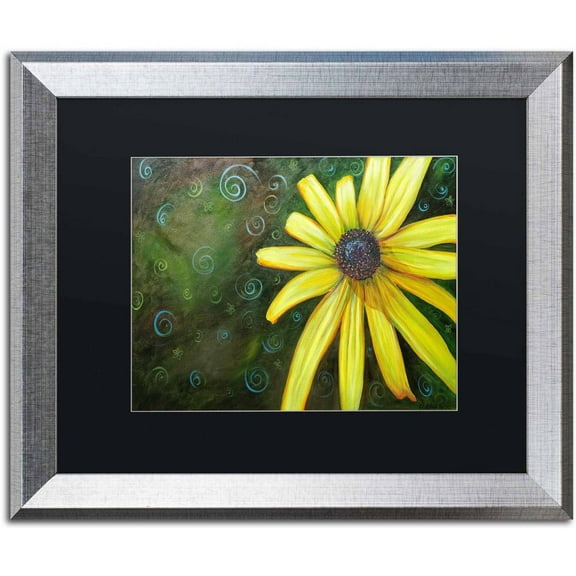 Trademark Fine Art "Cactus Fruit" Canvas Art by Jennifer Redstreake Black Matte, Silver Frame