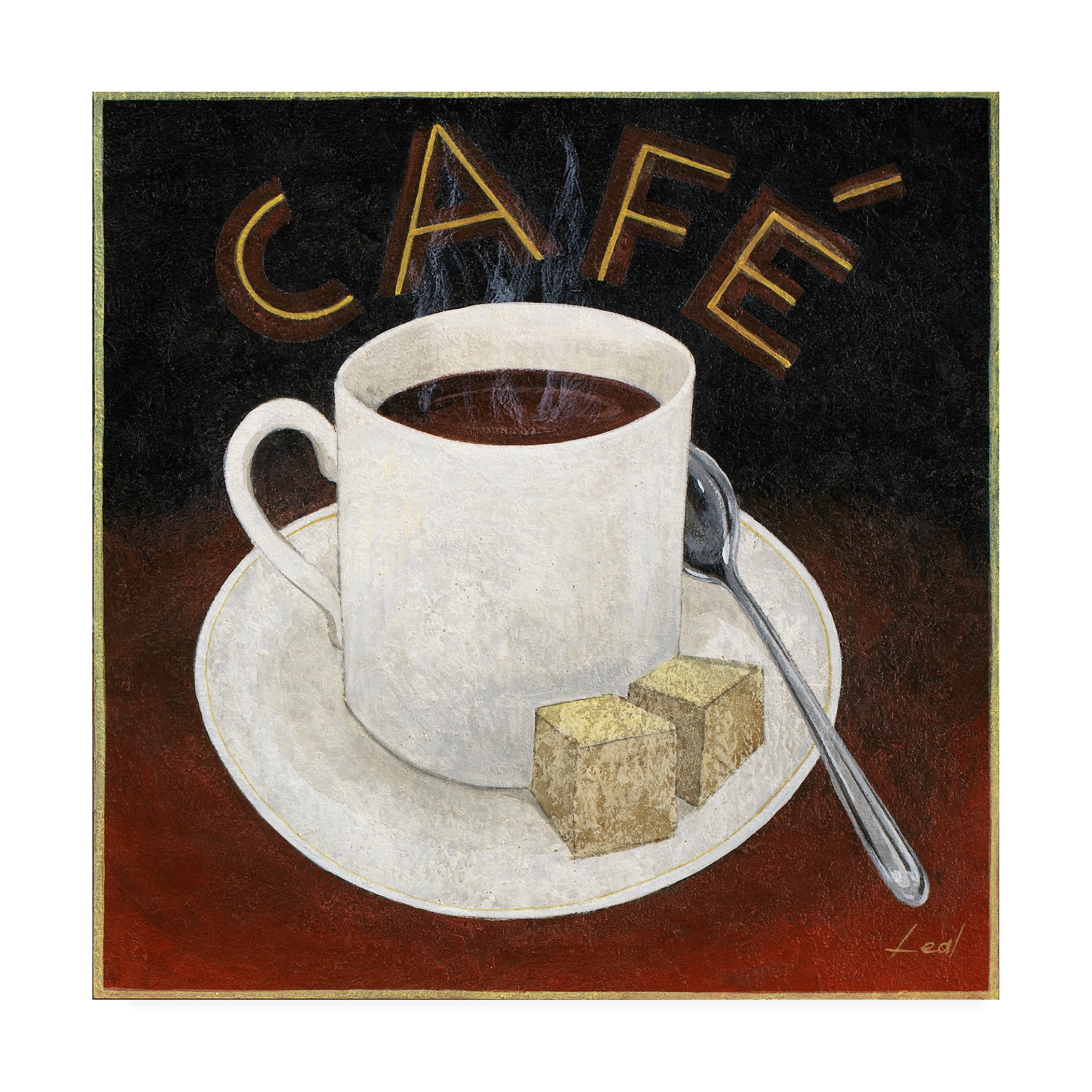 Trademark Fine Art 'Café Coffee Steam' Canvas Art by Pablo Esteban