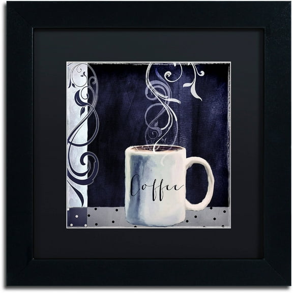 Trademark Fine Art "Cafe Blue I" Canvas Art by Color Bakery Black Matte, Black Frame