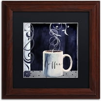 Trademark Fine Art "Cafe Blue I" Canvas Art by Color Bakery Black Matte, Wood Frame