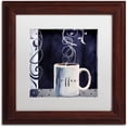 thumbnail image 1 of Trademark Fine Art "Cafe Blue I" Canvas Art by Color Bakery White Matte, Wood Frame, 1 of 1