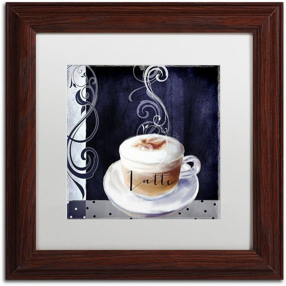 Trademark Fine Art "Cafe Blue II" Canvas Art by Color Bakery White Matte, Wood Frame
