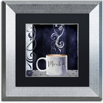Trademark Fine Art "Cafe Blue III" Canvas Art by Color Bakery Black Matte, Silver Frame