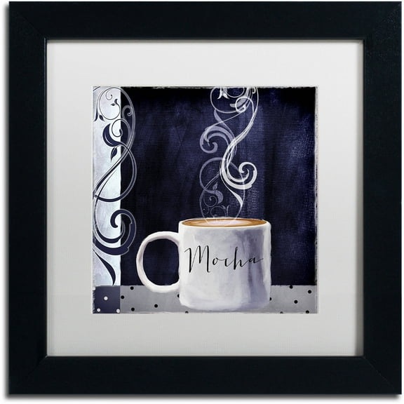 Trademark Fine Art "Cafe Blue III" Canvas Art by Color Bakery White Matte, Black Frame