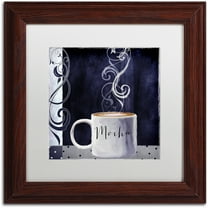 Trademark Fine Art "Cafe Blue III" Canvas Art by Color Bakery White Matte, Wood Frame
