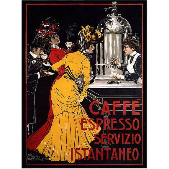 Trademark Fine Art "Cafe Espresso" Canvas Art by V Ceccanti, 35x47